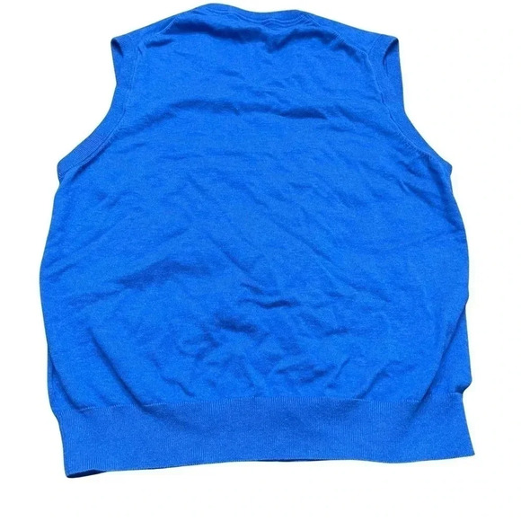 Men’s cobalt blue Brooks Brothers supima cotton sweater vest. Large. - Picture 2 of 8